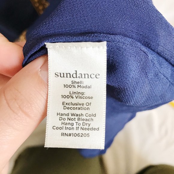 Sundance Venezia Lapis and Gold Short sleeve Bohemian Dress - Picture 8 of 15